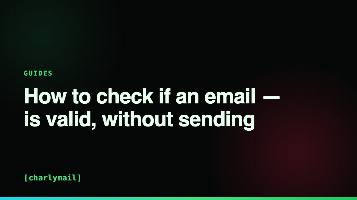 How to check if an email address is valid without sending