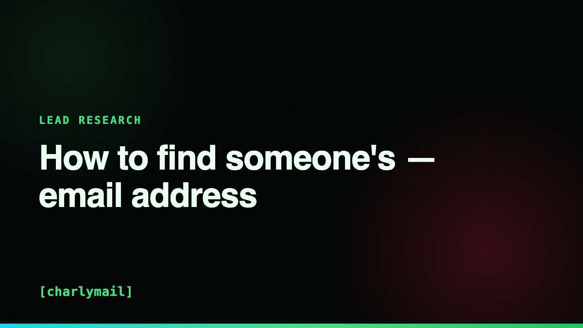 How to find someone's email address